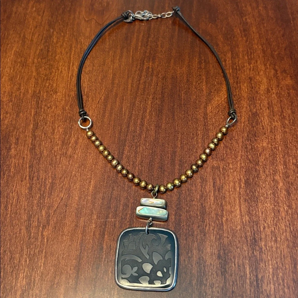 Silpada Bronze Pearl Necklace - Picture 4 of 10